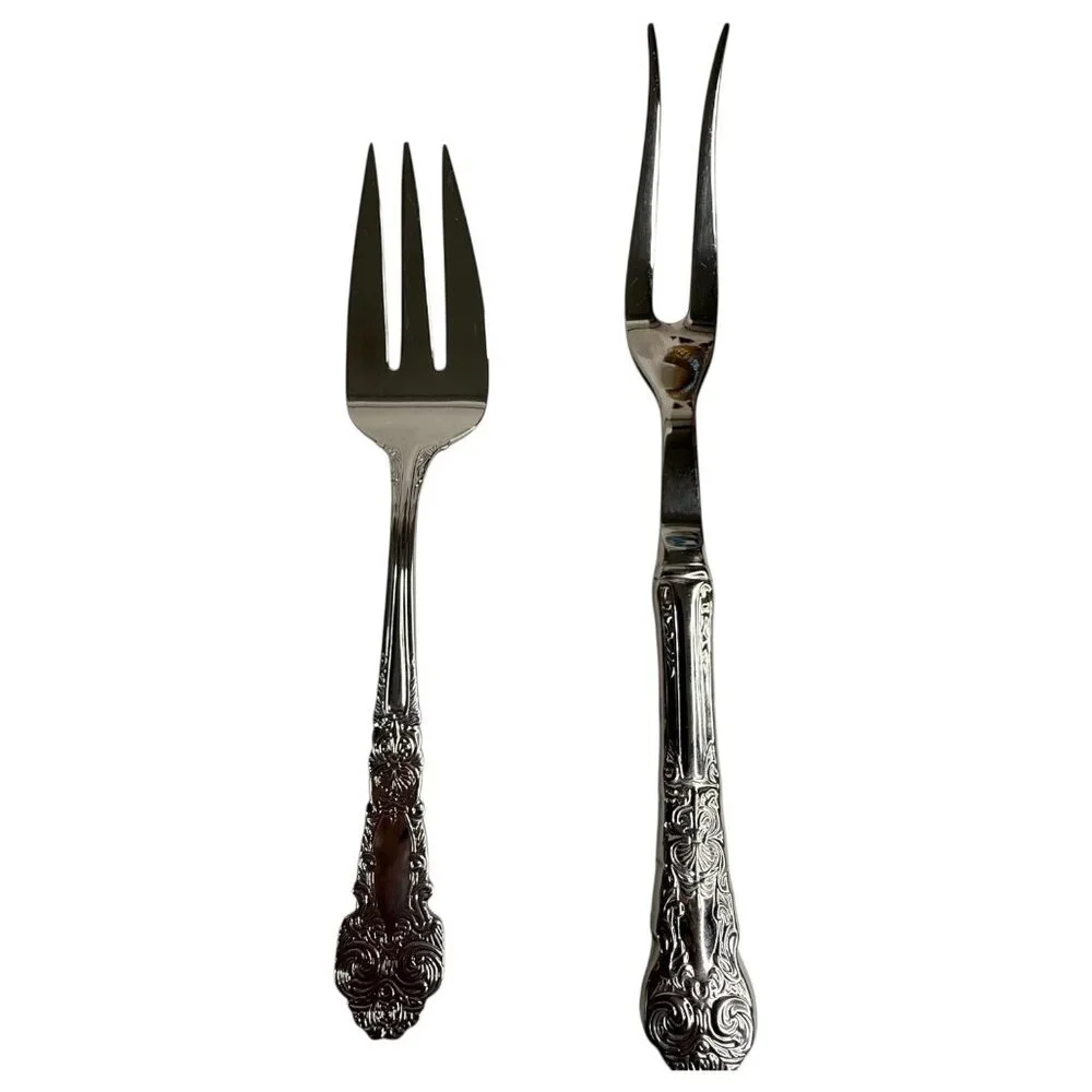 8 Piece Reed & Barton Renaissance‎ Stainless 18/10 Glossy Silverware Serving Set